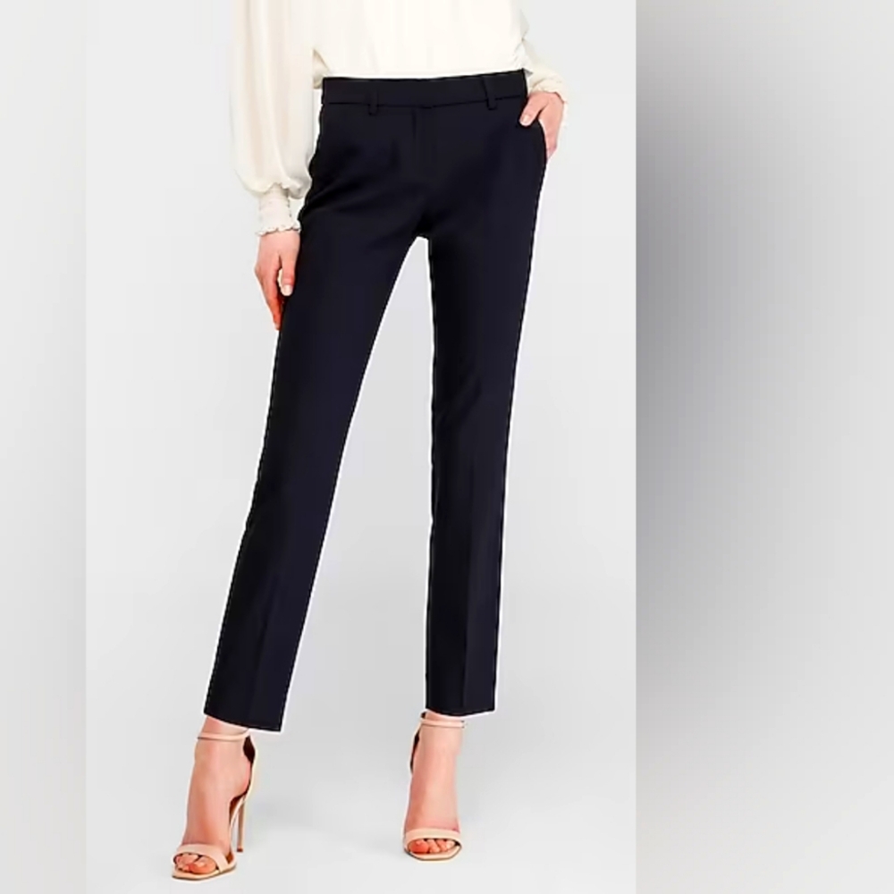 Express Columnist Mid-rise Ankle Pants Pinstripe